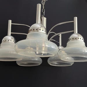Mid Century Murano Pendant Light /Carlo Nason / Hanging lamp, Murano Mazzega Chandelier Italy 1970s / Mazzega Pendant /  Space Age