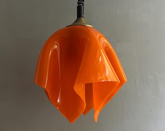 Vintage Guzzini Pendant Furniture / Mid Century Plastic Pendant / Harvey Guzzini Ceiling Lamp / Space Age Light / Vintage Lighting /