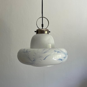 Hand Painted Murano Pendant Light / Mid Century Murano Pendant Light /Carlo Nason / Hanging lamp, Murano Mazzega Chandelier Italy 1970s /