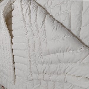 Organic Wool Quilt, Handmade Duvet for All Seasons, Wool Duvet, Handmade Wool Quilt