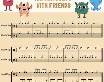 Rhythm duets for young learners/ beginner musicians - Instant download and printable. Rhythm | Music Theory | Classroom