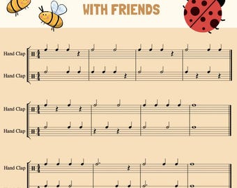 More Rhythm duets for young learners/ beginner musicians - Instant download and printable. Rhythm | Music Theory | Classroom