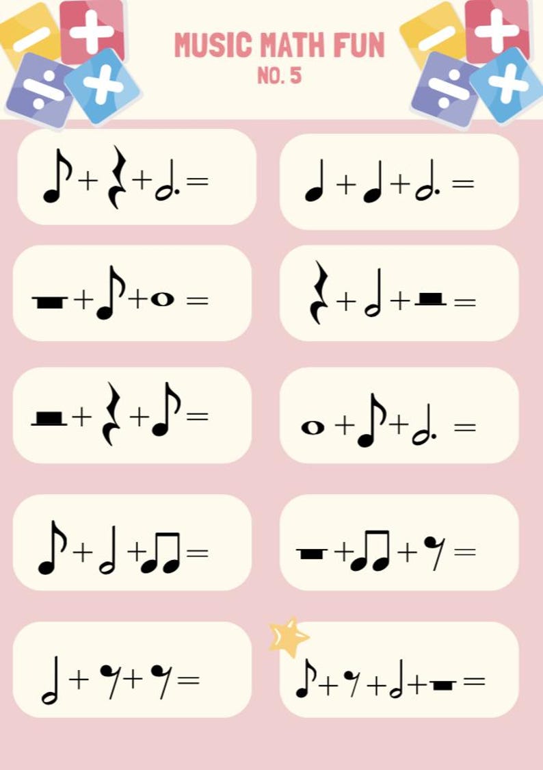Music Worksheets for Young Learners/ Beginner Musicians - Instant ...