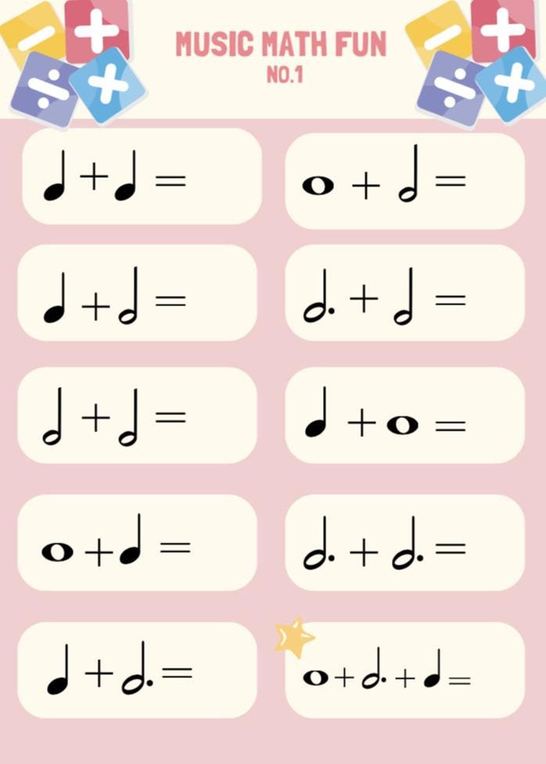 Music Worksheets for Young Learners/ Beginner Musicians - Instant ...