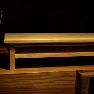 Desktop Monitor Stand with Storage Shelf - Custom Solid Wood Design