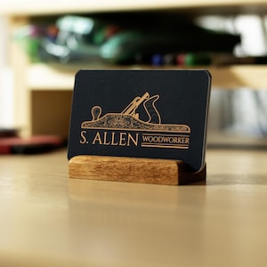 Wooden Business Card Stands - A Limited Batch of Unique Card Holders