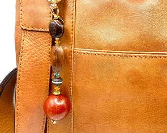 Charm vintage para bolso con cuentas: cristal Swarovski, chapado en oro de 18 quilates