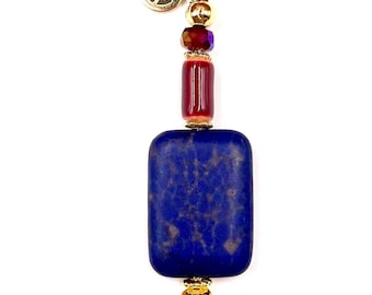 Charm vintage para bolso con cuentas: cristal Swarovski, chapado en oro de 18 quilates