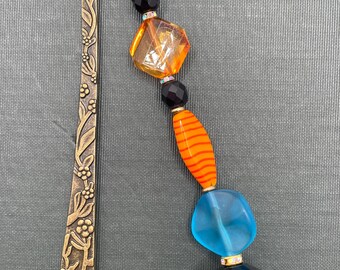 Marcador de cuentas vintage con cristales Swarovski y checos
