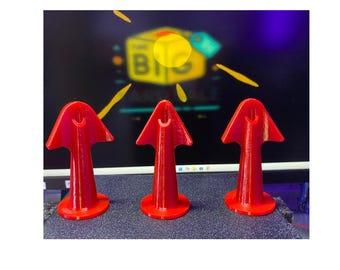 Ensemble de 3 outils de calfeutrage imprimés en 3D - PETG rouge | Tailles : 6,5R, 10R, 13R