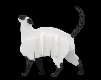 Rompecabezas de gato siamés 3D: tarjeta para armar, regalo único para amantes de los gatos