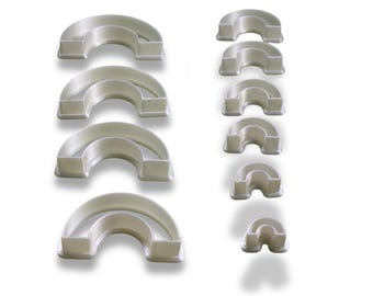 10 Size Rainbow Polymer Clay Cutter Set 15-60mm Arch Clay Cutters Jewelry