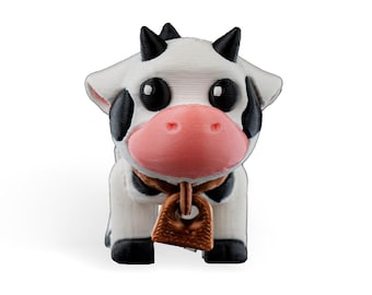 Porte-clés vache imprimé en 3D : modèle PLA articulé