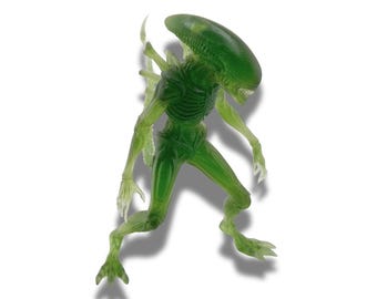 Figurine extraterrestre xénomorphe de 15 cm (6 po.) Statue de collection, vert translucide, décor de monstre de science-fiction