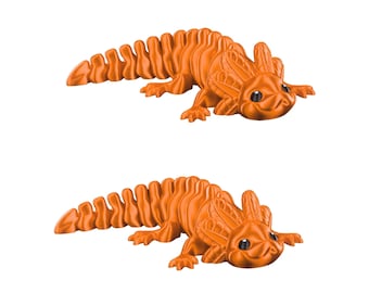 Ensemble de figurines articulées axolotl : jouet flexible imprimé en 3D