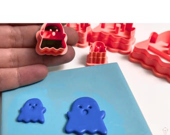 Ghost Clay Cutter Set – 10 Sizes – Dual Edge – Random Color – 3D Printed PLA