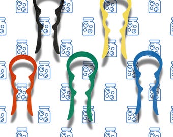 Ouvre-couvercle de bocal – lot de 2 (rouge) | Retrait du couvercle sans effort et prise solide