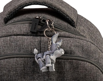Porte-clés âne imprimé en 3D : modèle articulé en PLA