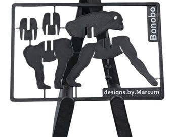 3D Printed Gorilla Model Kit: DIY Assembly, Collectible Figure