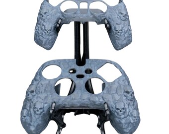 BuildInk Skull Grip Shell for PS5 & Xbox Controllers – 3D Printed Textured Cover with Ergonomic Grip – Gothic Skull Design