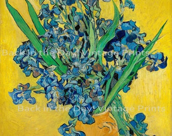 Van Gogh, Iris's 2, Flowers", Vintage Giclée Reproduction c1890