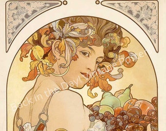 Mucha Vintage Reproduction Advertising Poster Etsy New Zealand