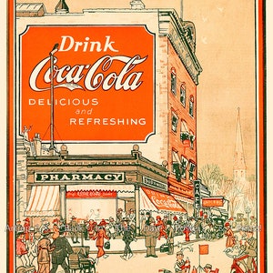 Coca Cola, Reproducción Vintage Poster Publicitario