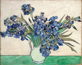 Van Gogh, Iris's 1, Flowers", Vintage Giclée Reproduction c1890