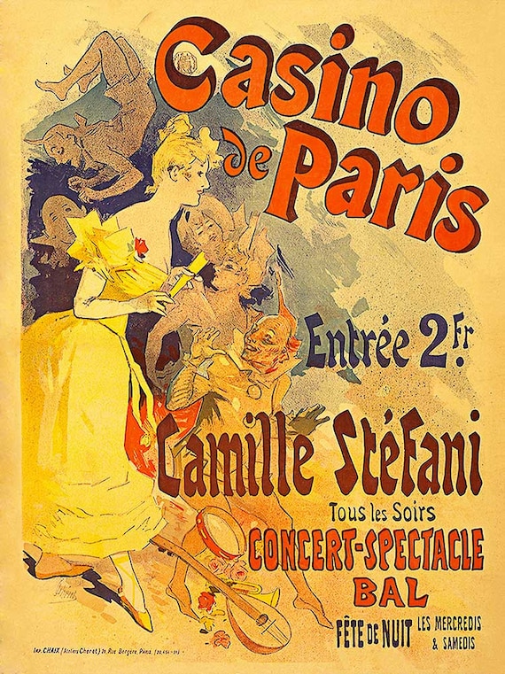 Casino De Paris Vintage Poster, French Advertising Giclée Print - Etsy