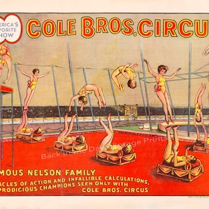 Circus, Bigtop, Acrobats, Flying Trapeze, Cole Bros