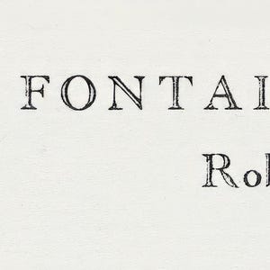 May include: Close-up of a white surface with the word "FONTAI" printed in black, followed by the word "Rol". The text is in a serif font, with a slightly distressed appearance.