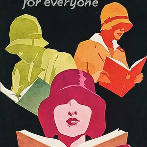 Giclèe Reproduction Vintage Poster- &quot;Books For Everyone!&quot;