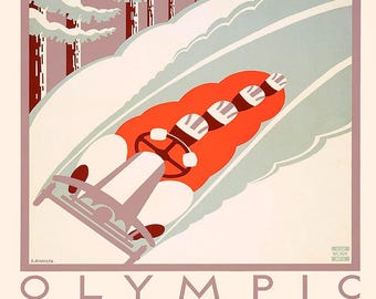 Lake Placid Travel Poster, Vintage WPA Adirondacks Printable Art