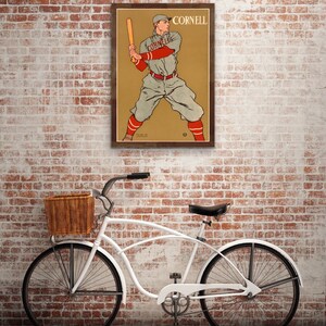 Baseball, College Sports, Vintage Giclee Reproduction &quot;Cornell Baseball&quot;