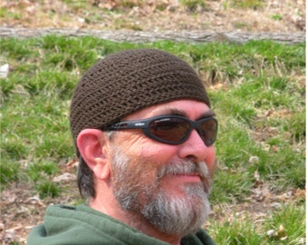 Manly Short Hair Hat Crocheted In Black Etsy