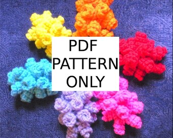 PDF PATTERN: Crochet Curliecue Barrette Hat or Hair Accessory