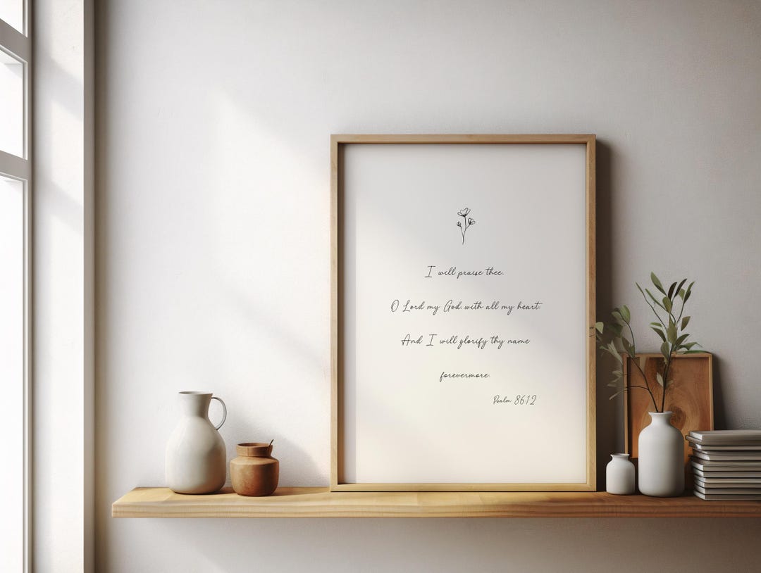 Minimalist Bible Verse Print: Christian Autumn Home Decor (digital ...