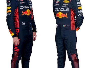 Traje de Red Bull Racing: Max Verstappen, Sergio Pérez, ropa de poliéster para karts.