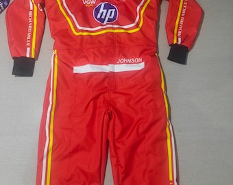 Traje de karting personalizado CIK homologado por la FIA para el mono de competición Ferrari de F1 2024.