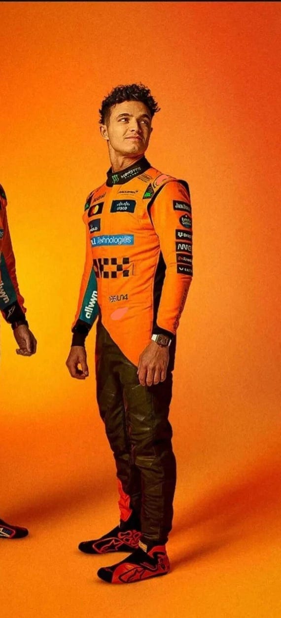 2025 McLaren Go Kart Race Suit F1 Lando Norris Karting Racing Suit