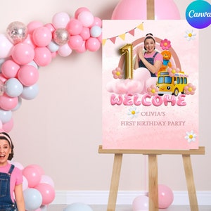 Letrero de bienvenida editable para el CUMPLEAÑOS DE LA SEÑORA RACHEL, decoraciones para fiestas de la Sra. Rachel, pancartas de la Sra. Rachel, fiesta infantil de la Sra. Rachel, cumpleaños de la Sra. Rachel