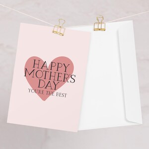 Carte de fête des mères - Cadeau personnalisé pour maman | Cartes de remerciement, Cartes faites à la main | Première fête des mères, cadeau pour grand-mère et future maman, maman