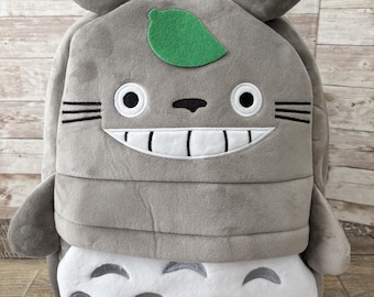 Totoro Backpack 16.5" and 13.5“, Totoro Backpack, Kawaii Totoro Backpack, My Neighbor Totoro , Kawaii Cartoon Bags,  Cartoon Backpack