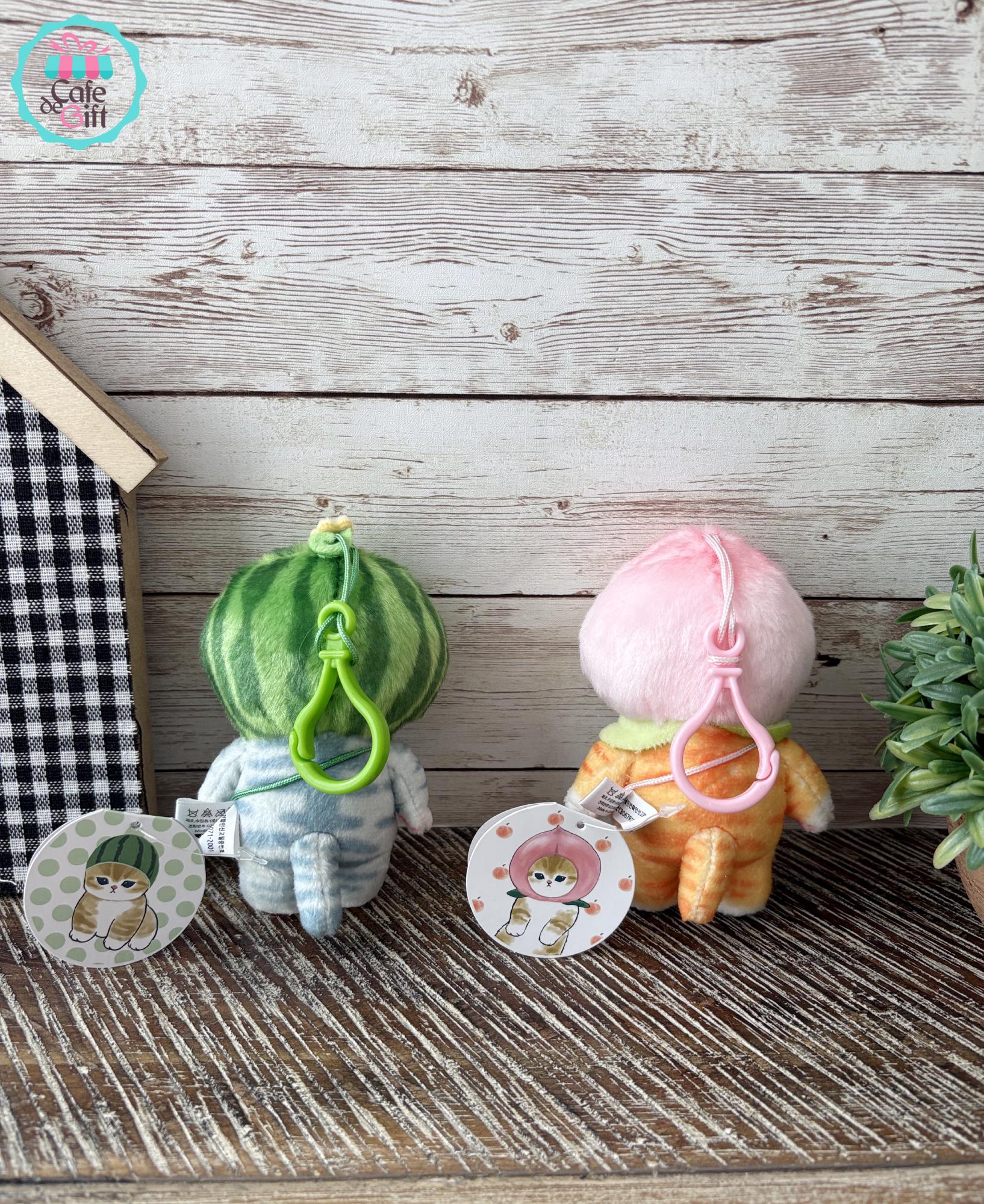 Mofusand Plush Bag Clip, Mofusnad Fruits Costumes Series, Mofusand