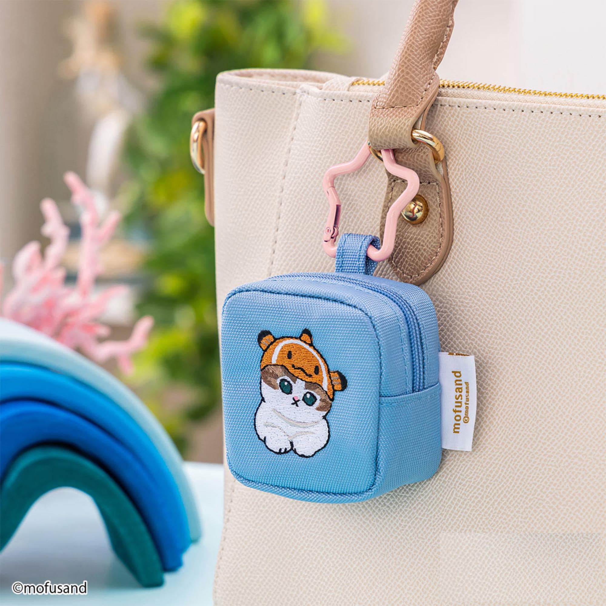 Mofusand Mini Pouch Bag Clip, Mofusnad Mini Embroidered Pouch