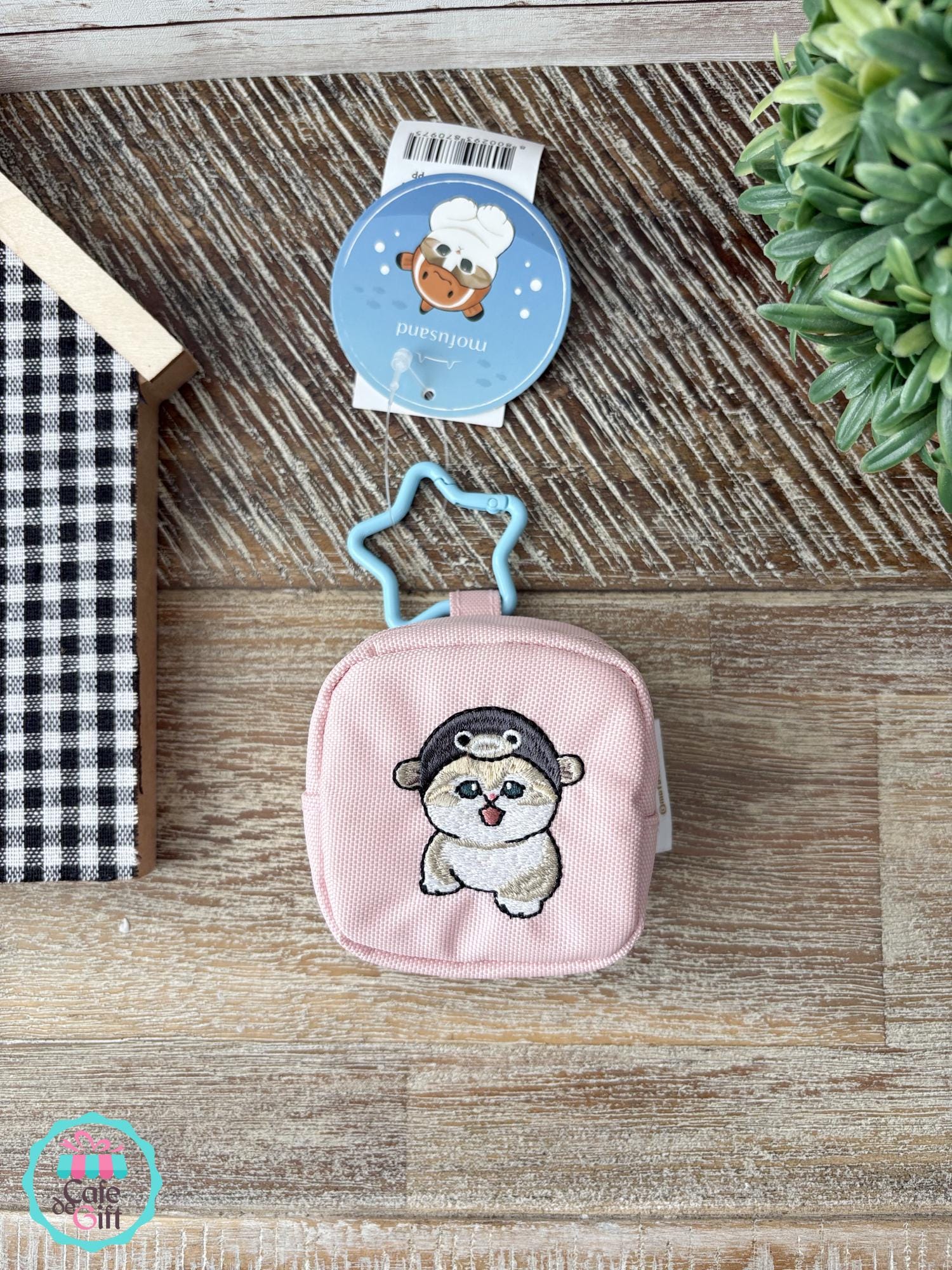 Mofusand Mini Pouch Bag Clip, Mofusnad Mini Embroidered Pouch