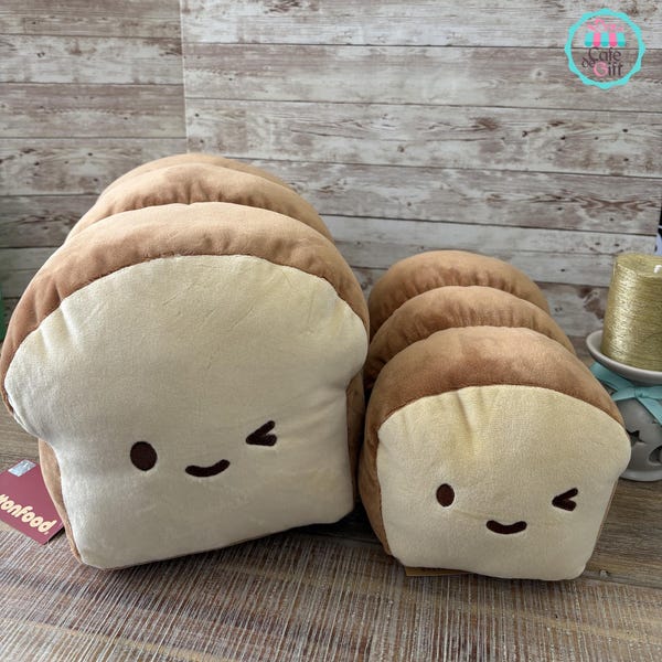 Cute Bread Collection Throw Pillow