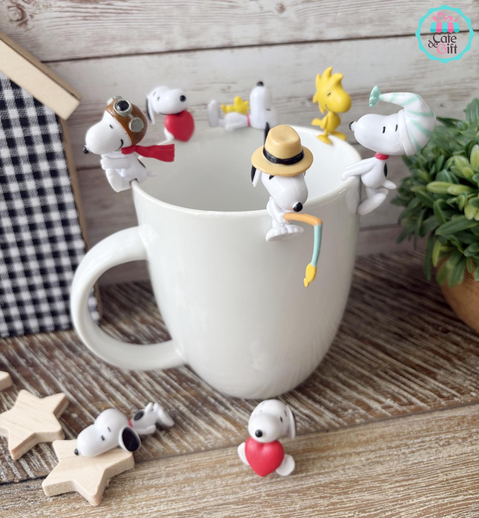 Snoopy Cute Hanging Figure, Cute Hanging Figure for Mug, Snoopy Figure, Cute Desk Figure, Snoopy Hanging Figure