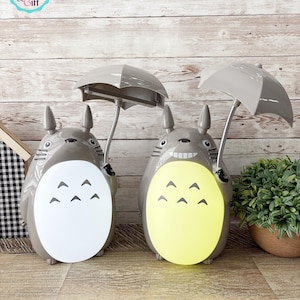 Totoro with Umbrella Light, TOTORO Night Light, Totoro Bedroom Lamp, Reading Light, Mood Light