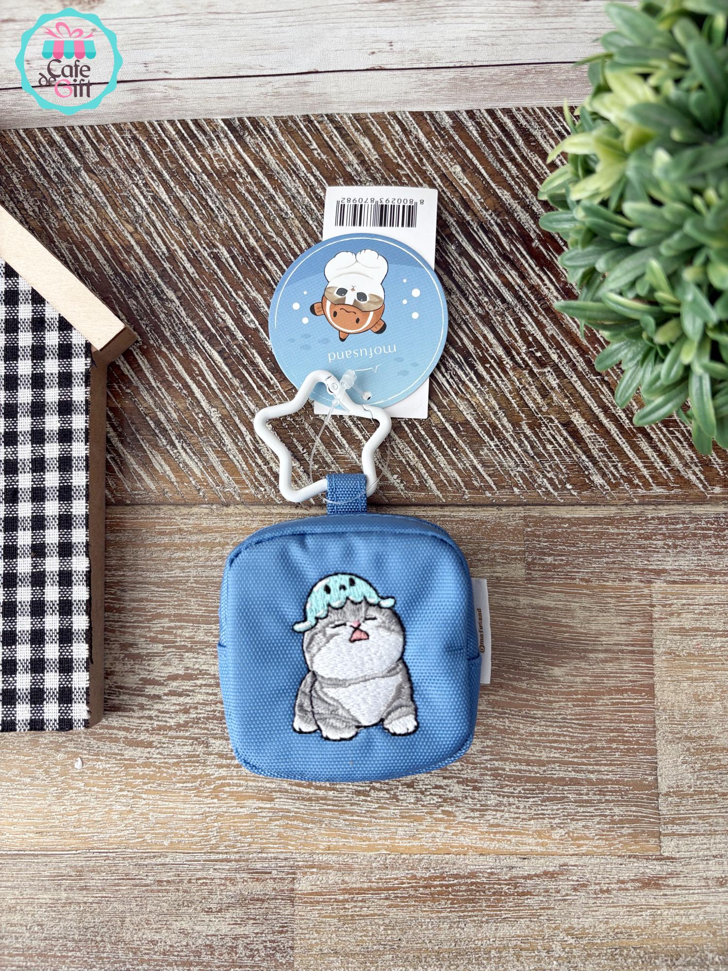 小物 minnano DSMG MOFU MOFU CHARM Mofusand Mini Pouch Bag Clip, Mofusnad Mini Embroidered Pouch